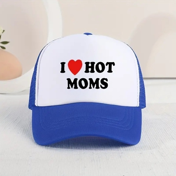 🆕 Brand New Unisex I ❤️ Moms Hat One Size Fits Most Blue SnapBack Fast Shipping - Picture 2 of 4